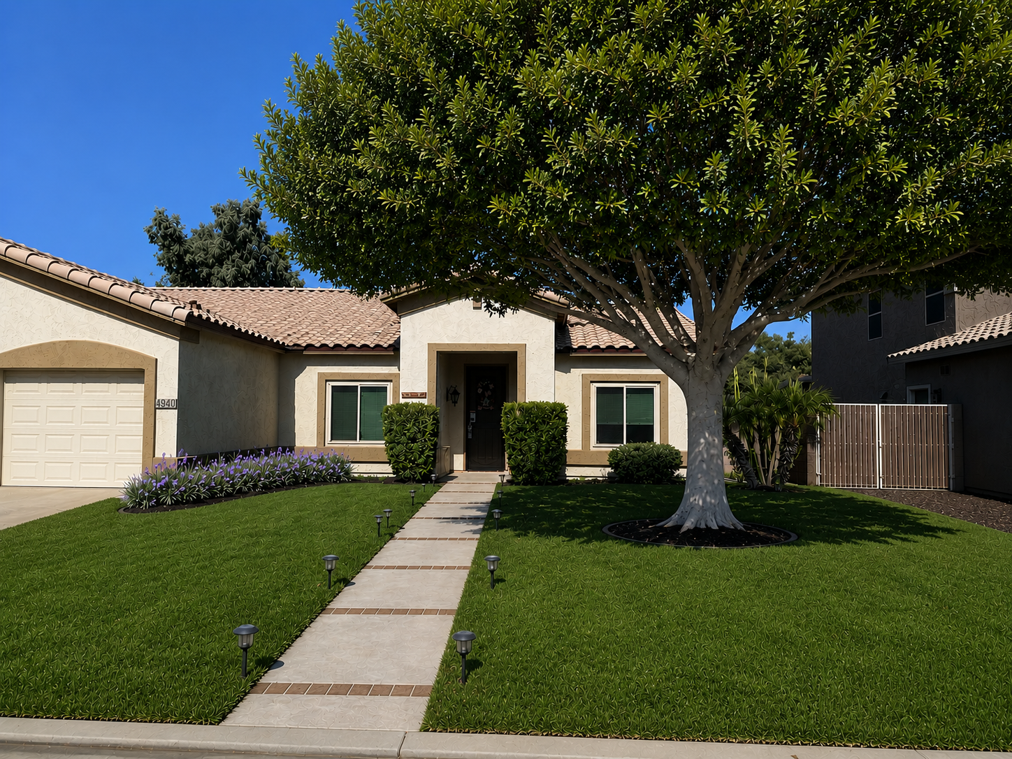 Front yard, after visualization